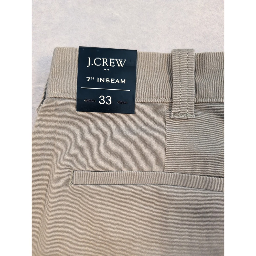 J.Crew Chino Shorts Mens 33 Grey 7 Inch Inseam Cotton Stretch NWT - Picture 4 of 5